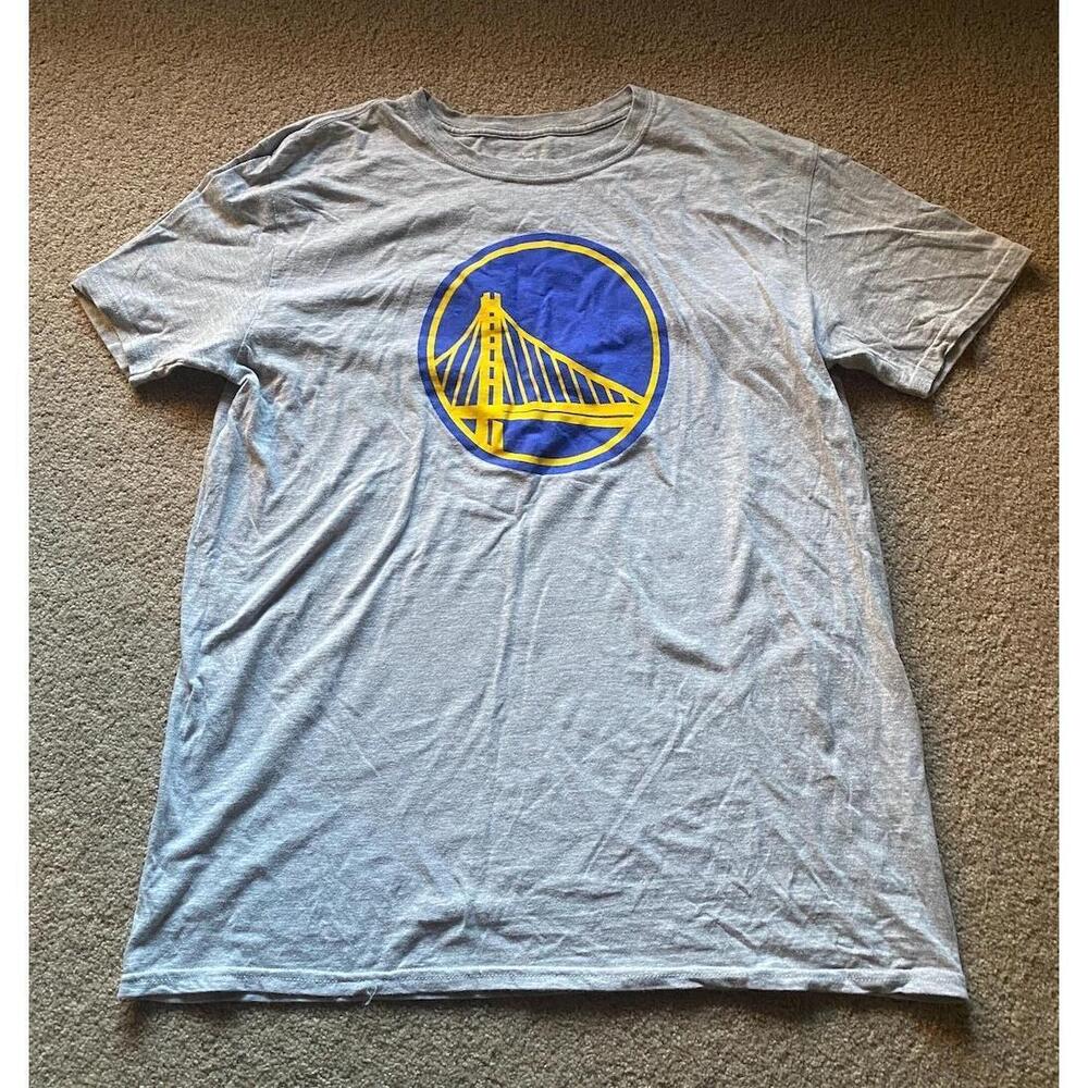 Fanatics Nba Golden State Warriors Logo Grey T-Shirt - Large - Vgc